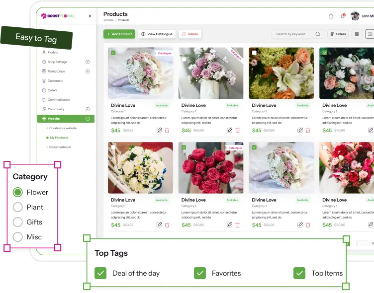 Flower shop online store